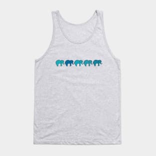 Elephants in a row Tank Top